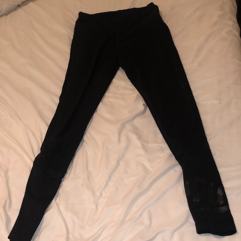 Mesh black leggings